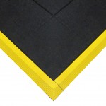 TileSTAT Interlocking Anti-Fatigue ESD Tiles w/ Yellow Beveled Edges